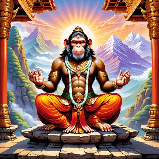 Hanuman: The Wise Monkey God in Meditation