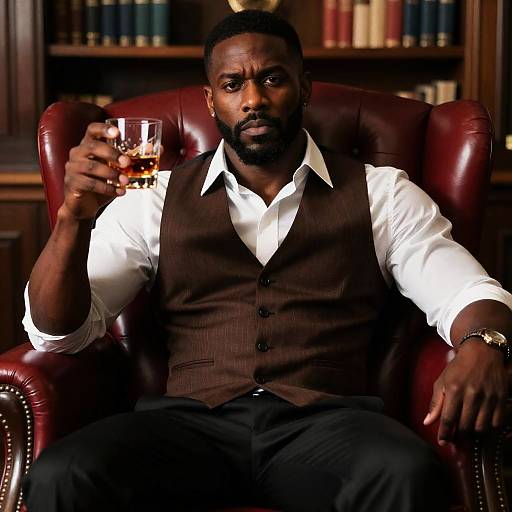 Intense Portrait of a Stylish Man