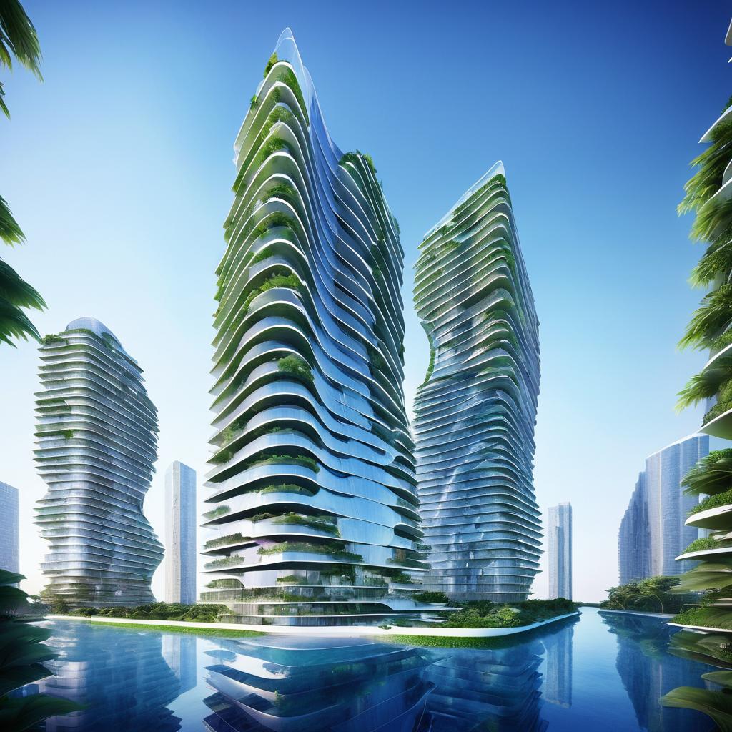 Futuristic Eco Skyscraper Design by Zaha Hadid