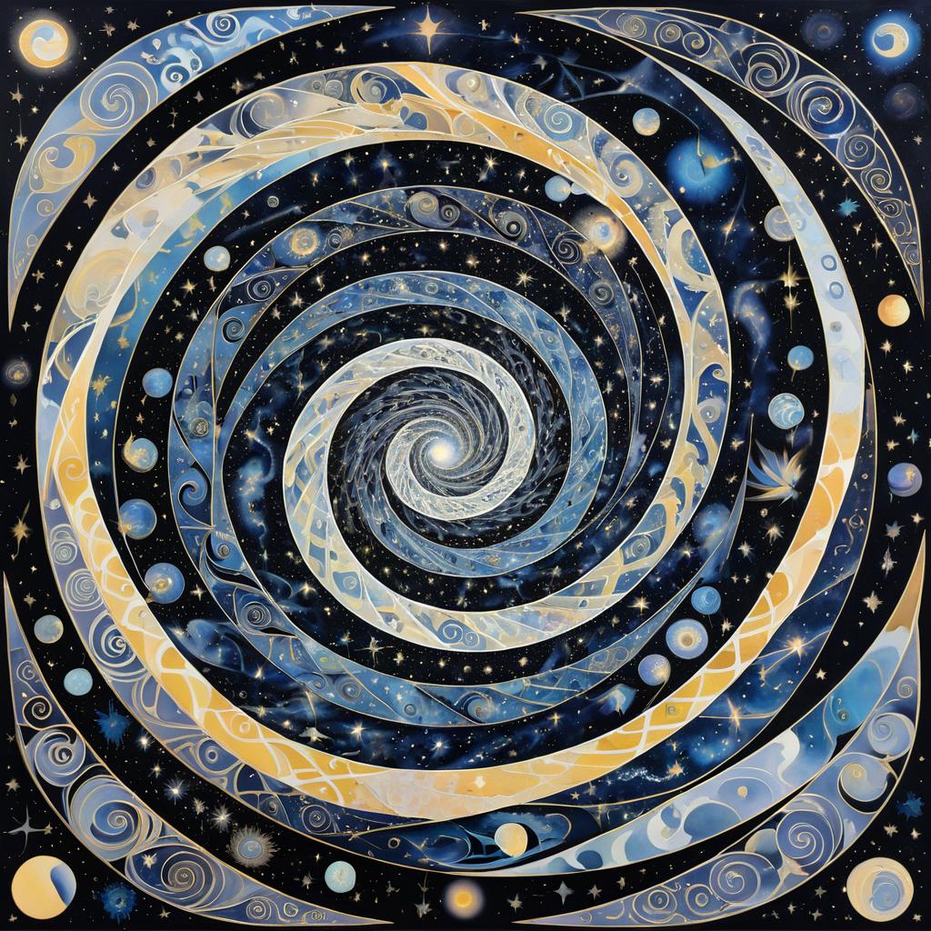 Cosmic Spiral Inspired by MC Escher