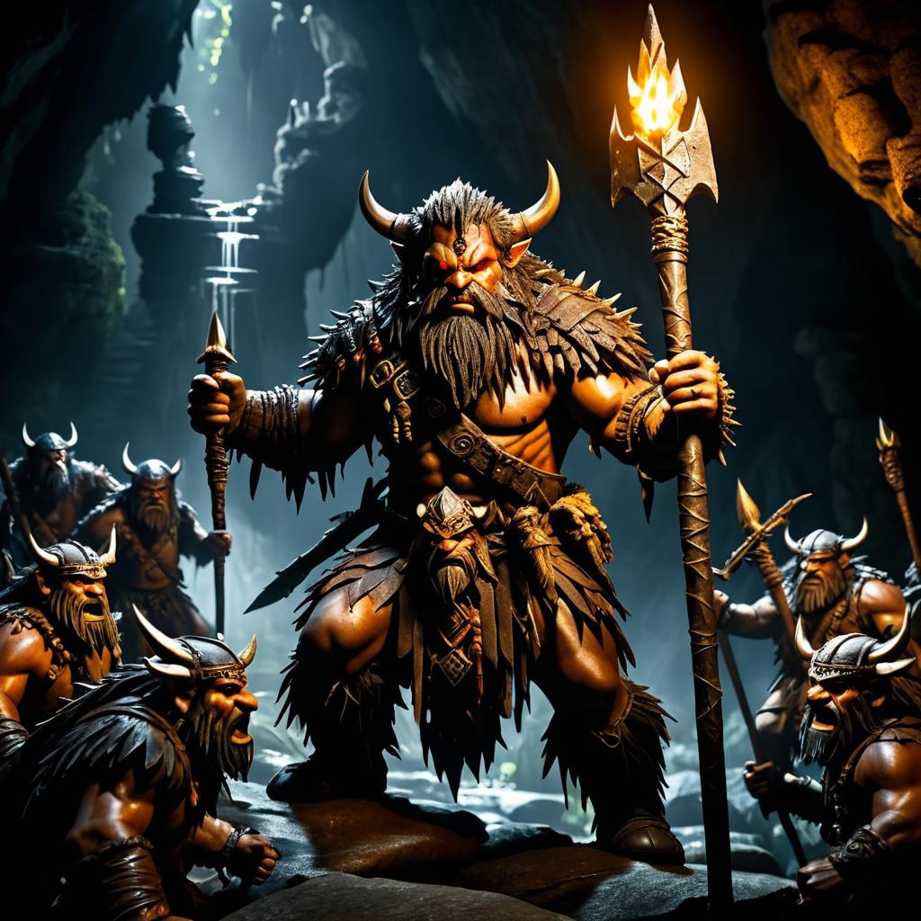 Ruthless Bugbear Chief in Dark Cave