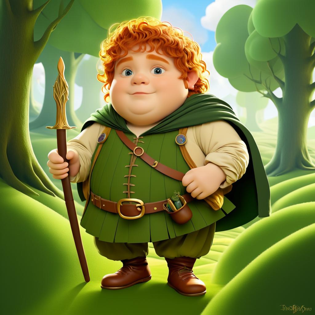 Whimsical Samwise Gamgee Illustration