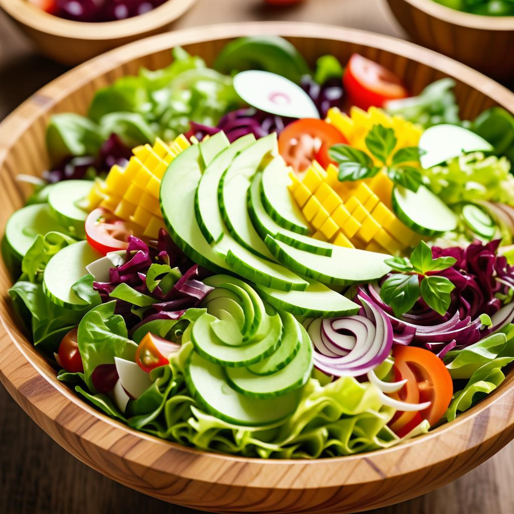 Artful Calligraphy and Gourmet Salad Display