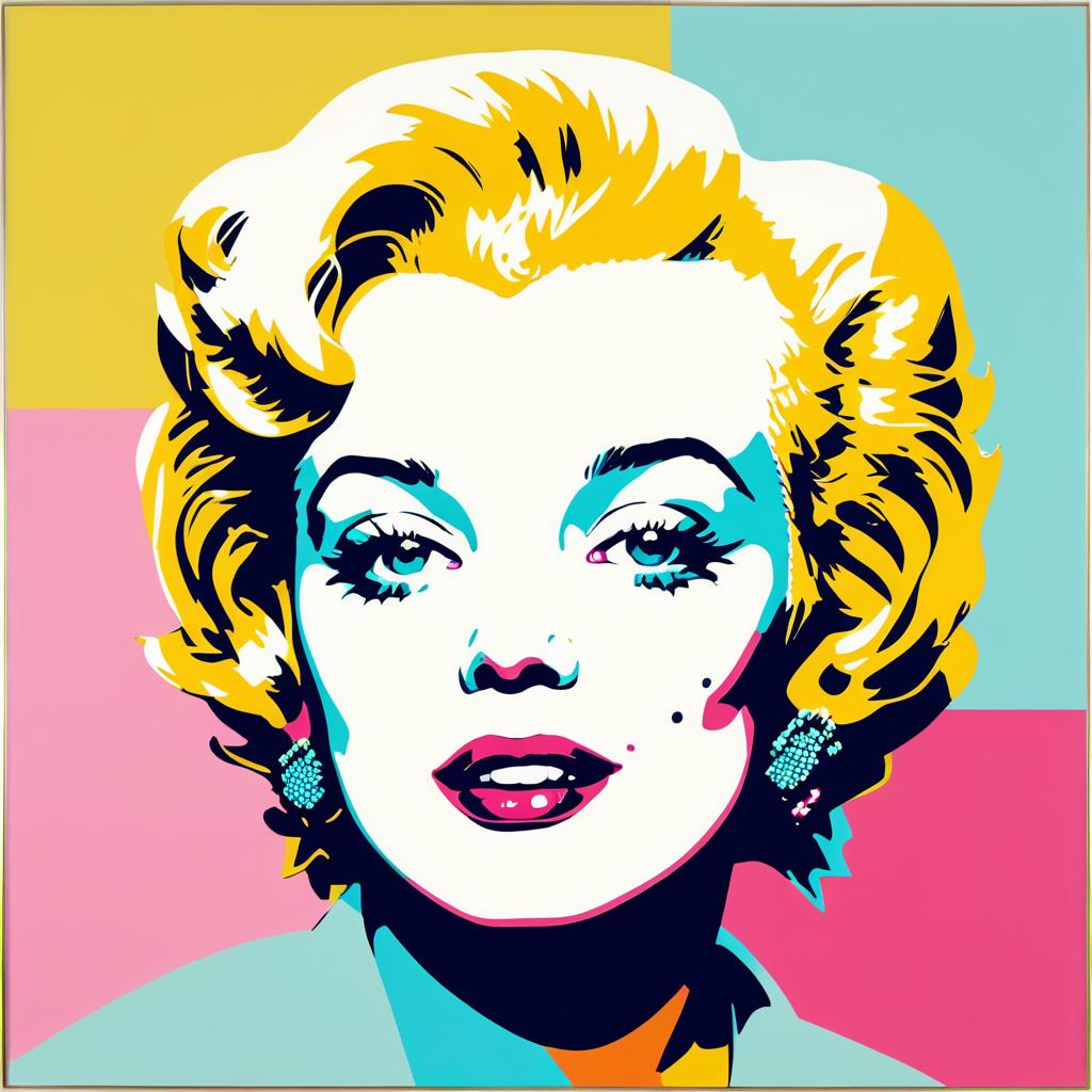 Andy Warhol Style Artwork of Marilyn Monroe