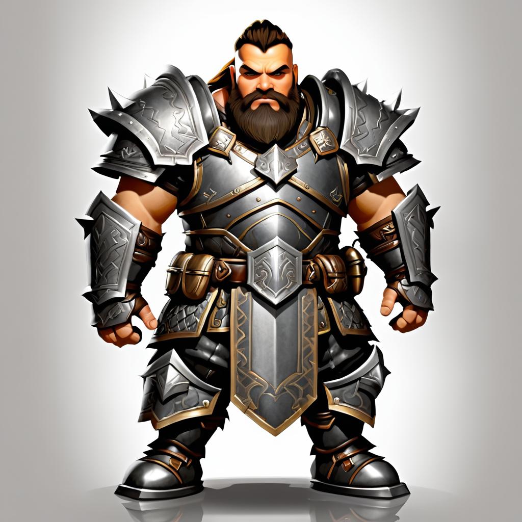 Epic Male Dwarf Warrior Concept Art