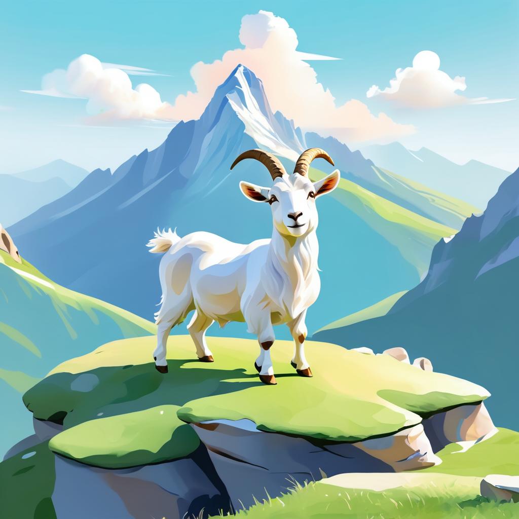 Goat Yoga on a Serene Mountain Top