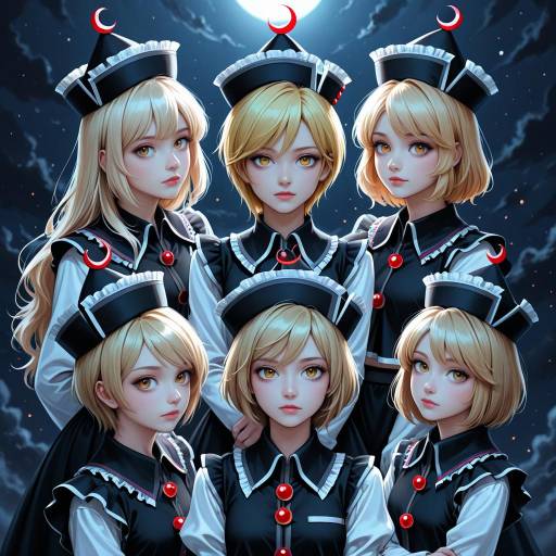 Cheerful Gathering of Six Girls