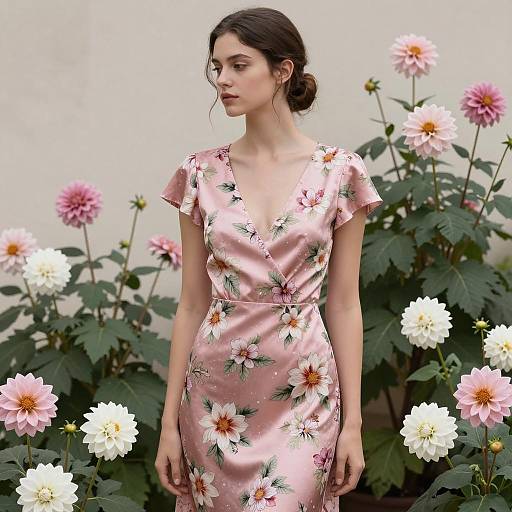Elegant Floral Dress Fashion Photography