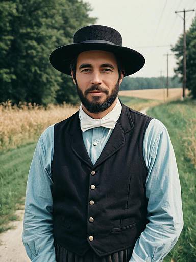 Authentic Amish Costume Photorealistic Cosplay Portrait