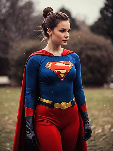 Superwoman Costume Heroine Pose