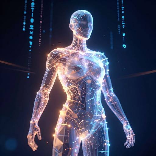 Abstract Futuristic Humanoid Art