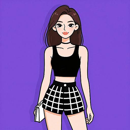 Trendy Woman in Chic Fashion Outfit