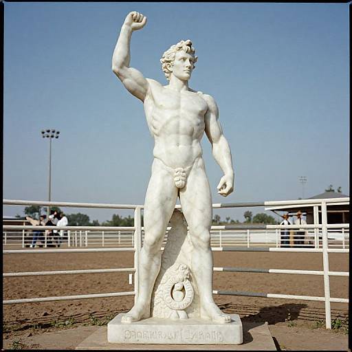 Vintage Rodeo Marble Statue Hell