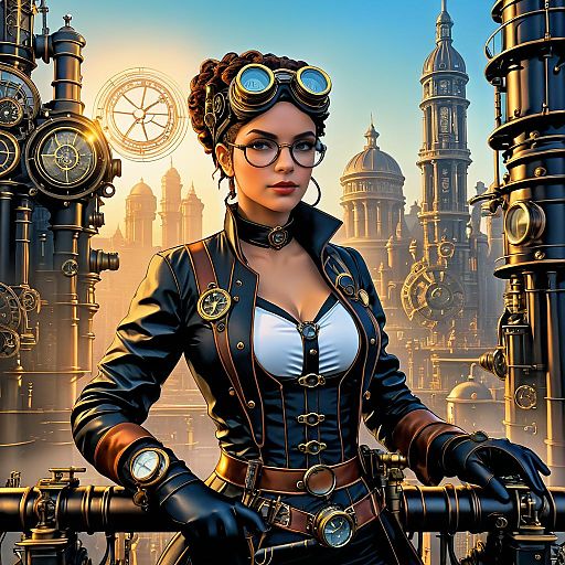 Steampunk Inventor in Industrial Fantasy Steampunk Inventor in Industrial Fantasy