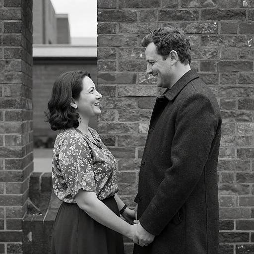 Joyful Couple in Classic Monochrome
