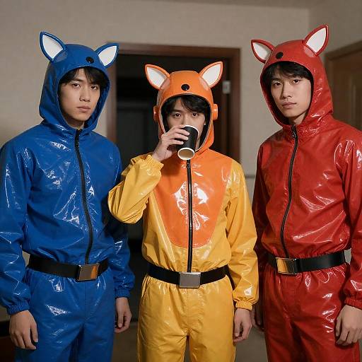 Vibrant Figures in Animal Costumes