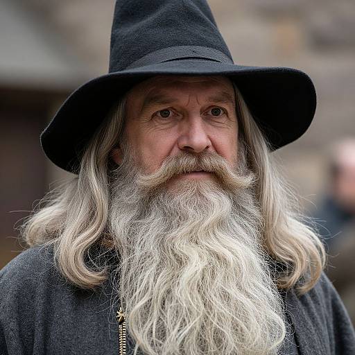 Close-Up of Old Wizard Costume