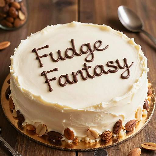 White Chocolate Almond Fudge Cake