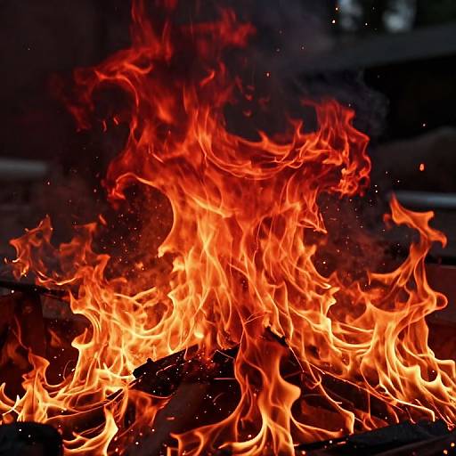 Turbulent Flames in Angry Palette