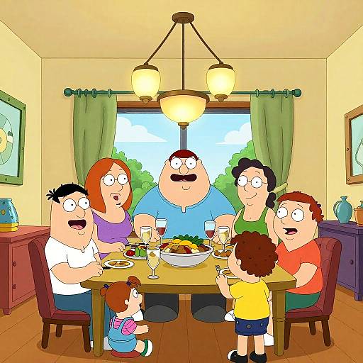 Family Guy Style Quirky Dinner