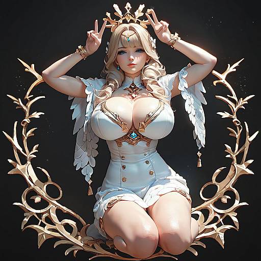 Victorious Anime Girl in 3D Art