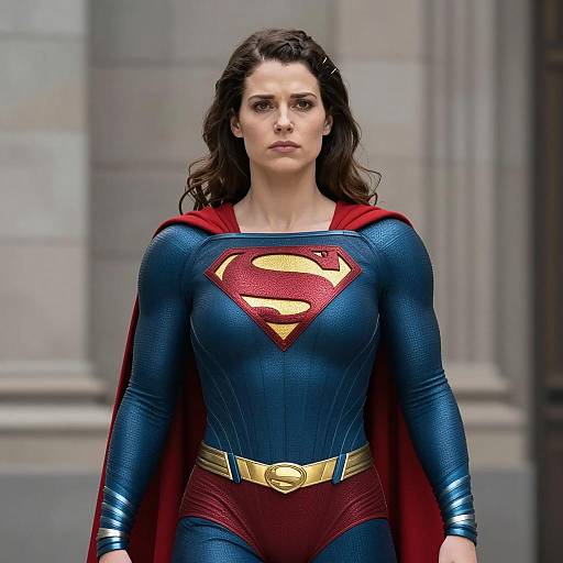 Female Superhero in Superman Costume