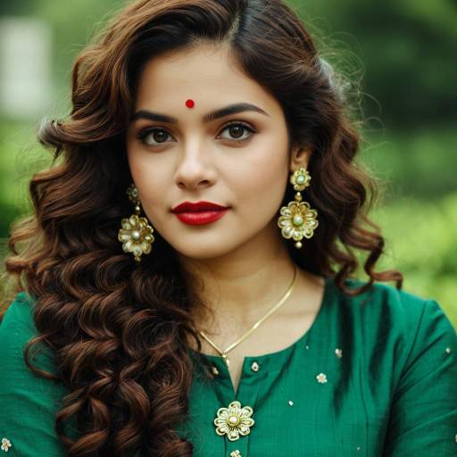 Elegant Solo Girl in Green Salwar Suit