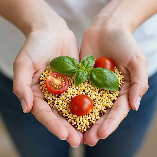 Vibrant Heart-Shaped Superfood Mix