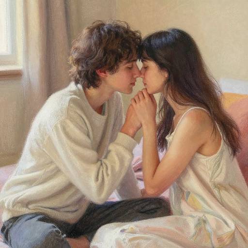 Intimate Pastel Tribbing Scene