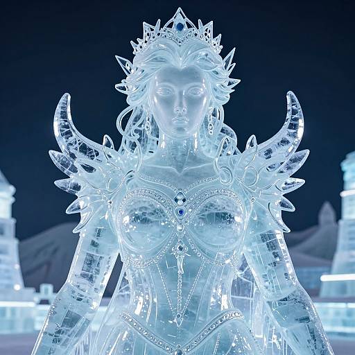 Mystical Ice Sculpture Woman