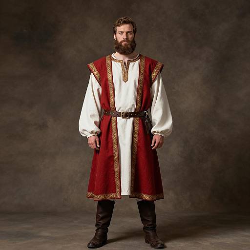 Man in Medieval Fantasy Costume