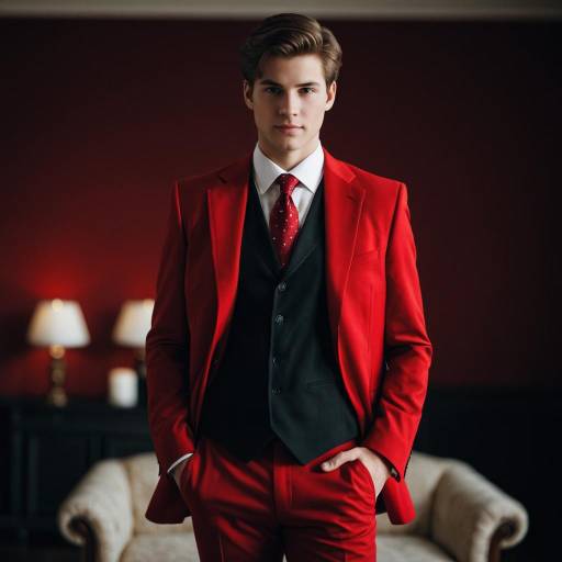 Striking Red Wedding Suit for Men