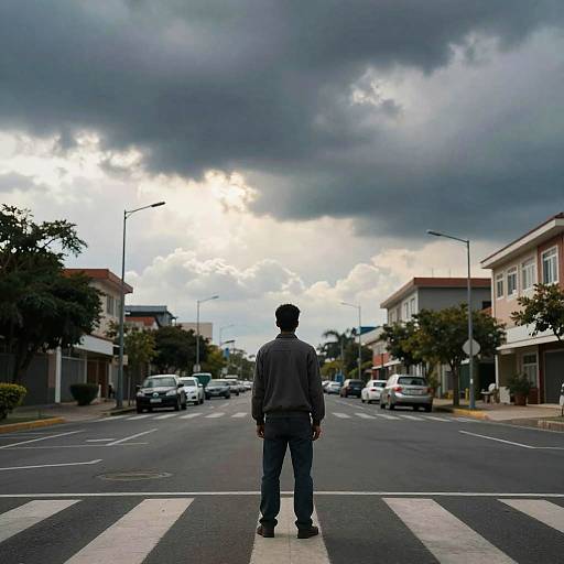 Unemployed Worker at Urban Crossroads