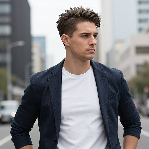 Confident European Man Urban Portrait