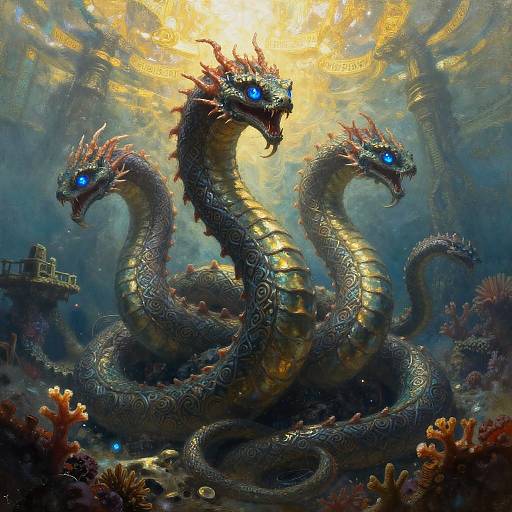 Mythic Hydra in Sunken Coral Ruins