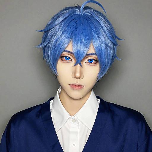 Shinso Hitoshi Blue Hair Cosplay