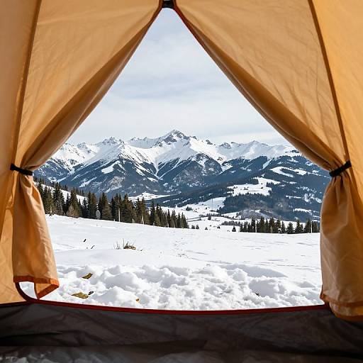 Winter Mountain Tent View
