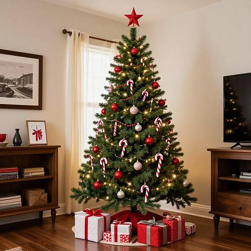 Candy Cane Christmas Tree Decor