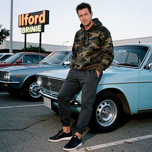 Street Style Man by Neon Lights