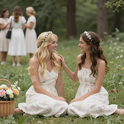 Joyful Moments on a Grassy Hill