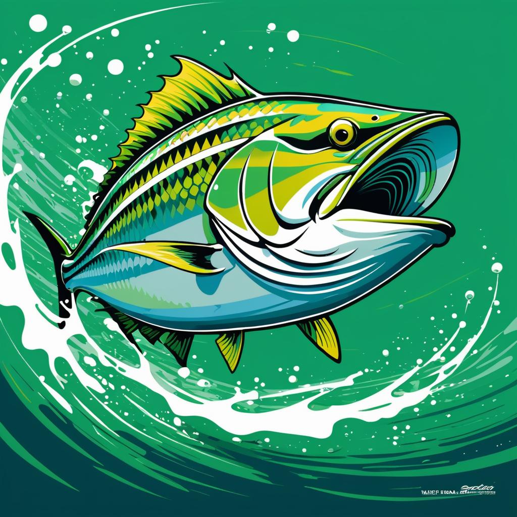 Dynamic Kingfish Vector Logo Design