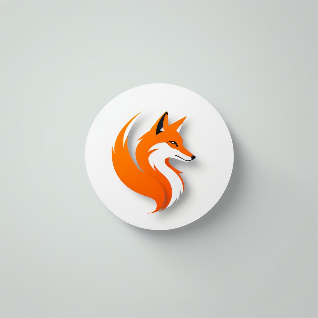 Minimalist Clever Fox Logo Design