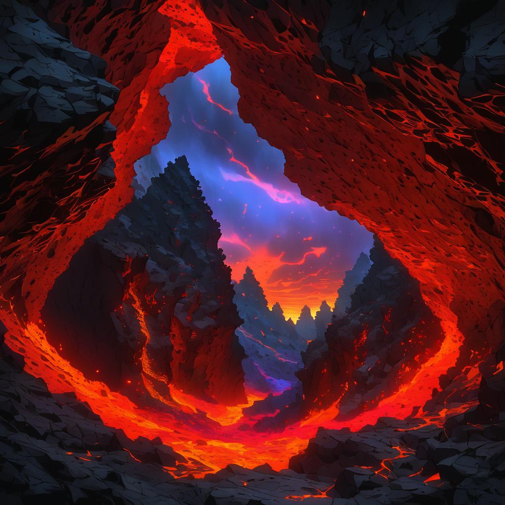 Mystical Lava Tube at Twilight