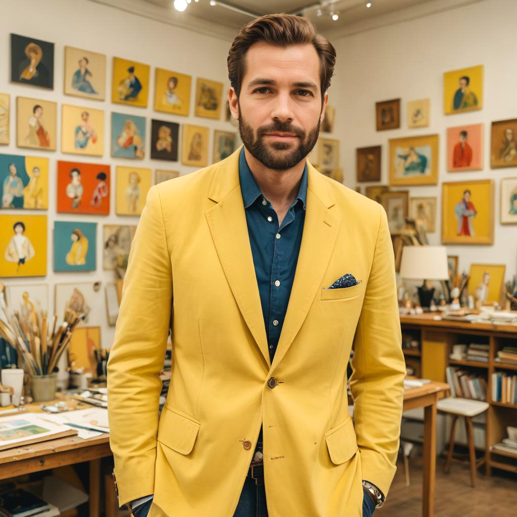 Artistic Designer in Stylish Blazer