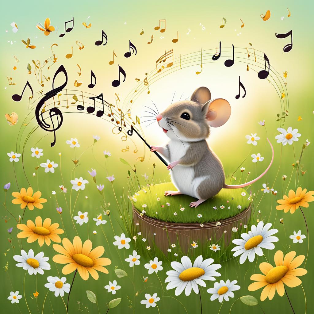 Charming Mouse Conducts Bird Orchestra