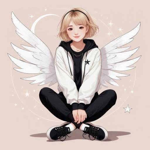 Fairy Girl Beneath the Crescent Moon