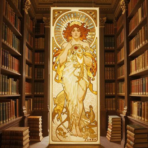 Grand Ancient Library Digital Art