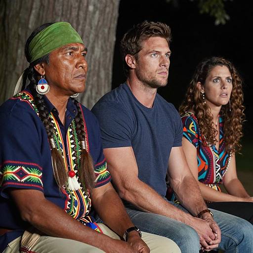 Nighttime Gathering: Diverse Faces and Expressions