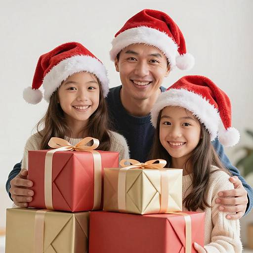 Festive Holiday Portrait with Presents