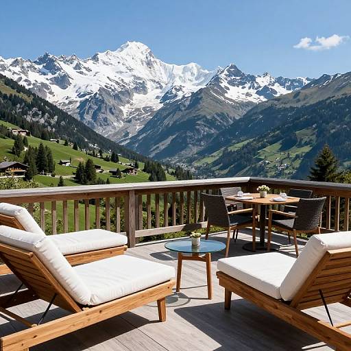Sunny Terrace with Mountain View